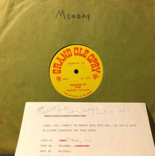 246 Marty Robbins - Wsm Radio Live Grand Ole Opry Lp Album