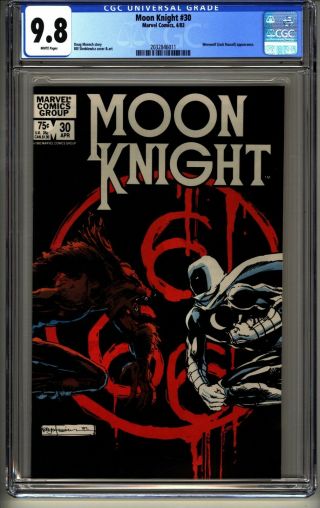 Moon Knight 30 Cgc 9.  8 Wp Nm/mt Marvel Comics 4/83 Bill Sienkiewicz (vol 1)