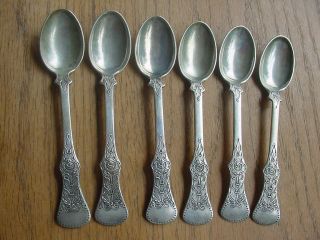 Vintage Set Of 6 Norwegian 830s Silver Spoons Norway