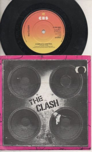 The Clash Rare 1977 Uk Only 7 " Oop Cbs Punk P/c Single " Complete Control "