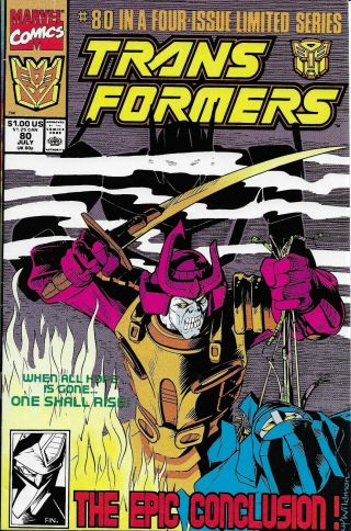 The Transformers 80 1991 Marvel Comics Final Issue