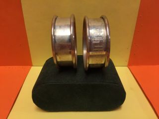 Vtg.  Sterling Silver Napkin Rings Set By R.  Bruce Carson,  Jeweler.  Total 17g.