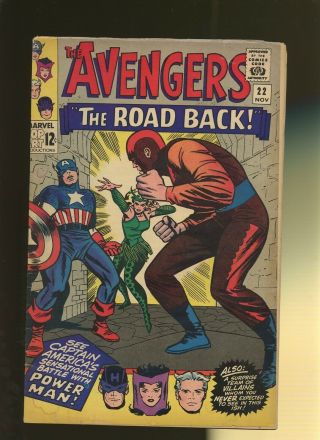 Avengers 22 Vg/fn 5.  0 1 Book Road Back By Stan Lee & Don Heck Wally Wood