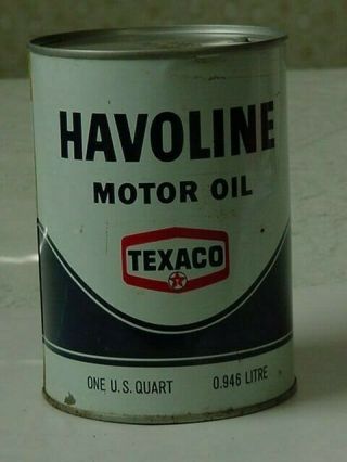 Havoline Motor Oil Can - Texaco - One Quart