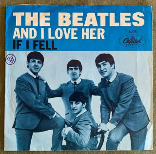Beatles,  Capitol 5235,  And I Love Her & If I Fell,  Picture Sleeve