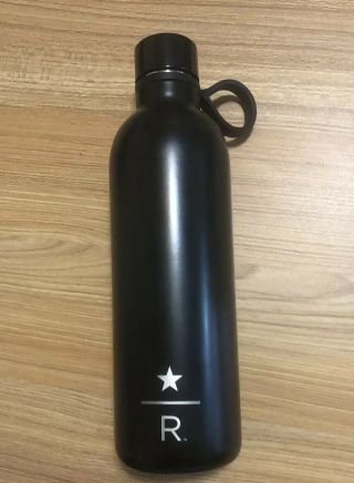 Starbucks Stainless Steel Water Bottle Thermos Cup 20oz Black 2 Pc Dbl Wall