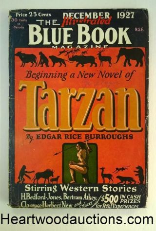 Blue Book Dec 1927 Tarzan First Burroughs 