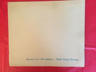 1964 Pontiac " Grand - Prix " Car Dealer Sales Brochure