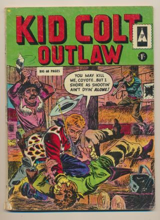Kid Colt Outlaw No.  6 1950s - British B&w Reprints - Atlas Comics,  68 Pages
