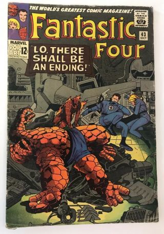The Fantastic Four 43 Marvel Comics 1965 Jack Kirby Vg/fn