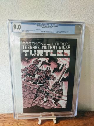 Eastman & Laird Teenage Mutant Ninja Turtles 1 Cgc 9.  0 Third Printing Mirage