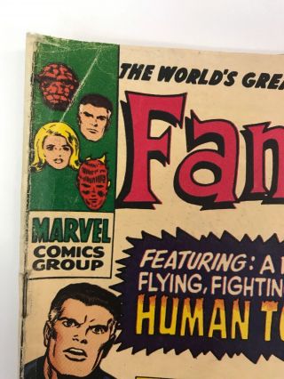 The Fantastic Four 54 Marvel Comics 1966 Jack Kirby VG,  Black Panther Inhumans 2