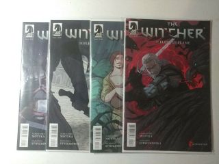 The Witcher Of Flesh And Flame 1 - 4 Complete Vf/nm Dark Horse Comics