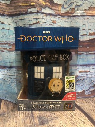 Sdcc 2019 Bbc Doctor Who Superbitz Tardis With Le 13th Doctor Enamel Pin