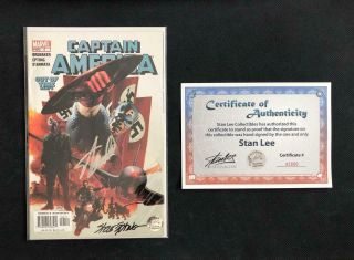 Captain America 6 Signed By Stan Lee,  Brubaker & Epting 1st Winter Soldier 1