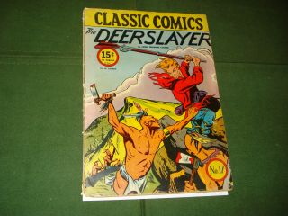 1944 Classics Illustrated 17 - The Deerslayer,  Queens Home News,  2nd Print