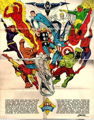 1973 Jim Steranko Marvel Foom Poster