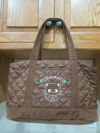 Vintage Sanrio Chococat Brown Quilted Tote Bag,  Cute