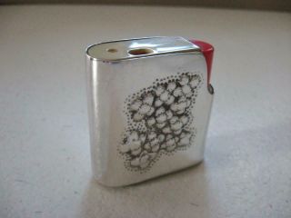 Unusual Vintage 925 Silver Pill Box In The Form Of Lighter