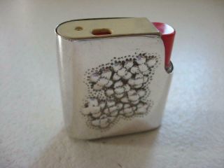 Unusual vintage 925 Silver Pill Box in the form of Lighter 5