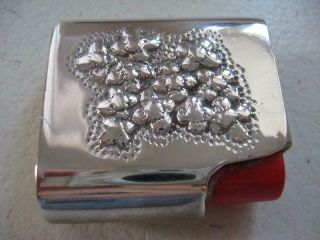 Unusual vintage 925 Silver Pill Box in the form of Lighter 6