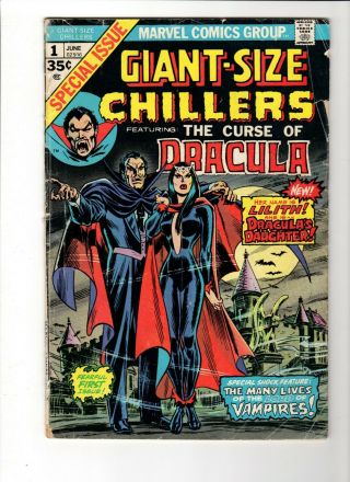 Giant - Size Chillers 1 Curse Of Dracula 1st App Lilith 1974 5.  5 Fn -