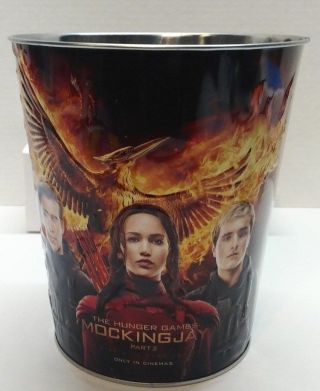 The Hunger Games Mockingjay Part 2 Theater Popcorn Tin Small Trash Container