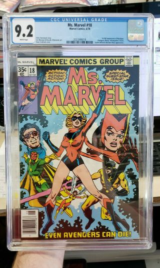 Ms.  Marvel 18 - Cgc Grade 9.  2 - First Full Appearance Of Mystique