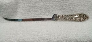 Antique Sterling Silver Melon Knife With Stainless Steel Blade