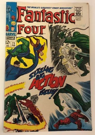 The Fantastic Four 71 Marvel Comics 1968 Jack Kirby Fn,  Stan Lee