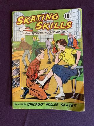 Skating Skills 1957 Mini Comic Book - - Chicago Roller Skate Company