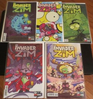 Invader Zim 6 7 8 9 10 Variant Cover Comic Book Set By Jhonen Vasquez