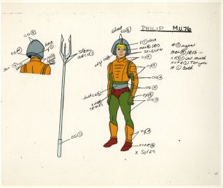 He - Man/she - Ra Masters Of The Universe Model Sheet Cel Philip