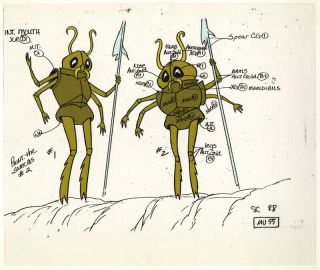 He - Man/she - Ra Masters Of The Universe Model Sheet Cel Insect People