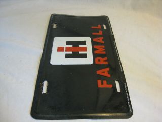 Farmall International Harvester license plate metal IH U.  S.  A.  metal Chroma 3