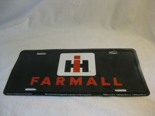 Farmall International Harvester license plate metal IH U.  S.  A.  metal Chroma 4