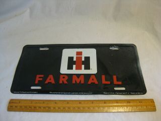 Farmall International Harvester license plate metal IH U.  S.  A.  metal Chroma 5