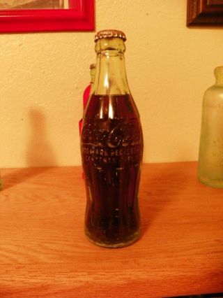 Full Pat.  D 105529 Hobbleskirt Coca Cola Bottle From Rock Island,  Il.