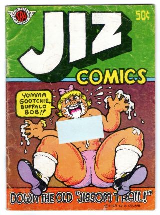 Jiz Comics 1 By Robert Crumb 1969 Underground Comic 5.  0 Rare 2nd Print