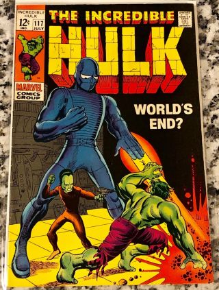 The Incredible Hulk 117 Very Fine 8.  0 July 1969 Avengers Endgame Cgc It