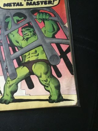 The Incredible Hulk 6 1962 Not CGC,  Kirby,  Stan lee,  First Metal Master,  Good 2.  0 5