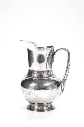Pairpoint Vintage Silver Plated Etched Caraf Pitcher