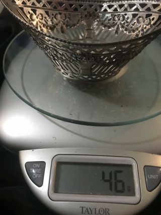 Antique German 800 Silver Bowl Candy Nut Dish Not Scrap 46g Repousse Flowers