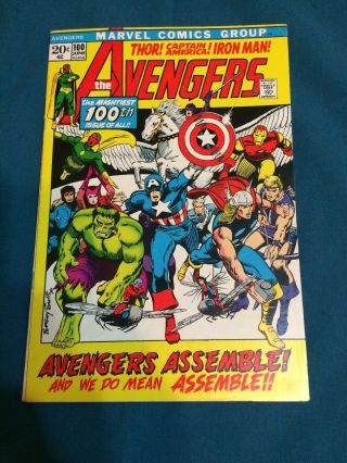 The Avengers 100 (jun 1972,  Marvel) Barry Smith Cover And Art