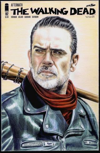 The Walking Dead Negan Jeffrey Dean Morgan Sketch Cover Artwork Wu Wei
