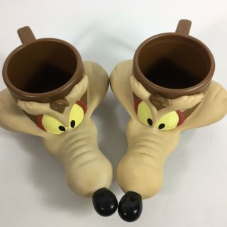 Wile E.  Coyote Mug Cup Warner Bros Looney Tunes 3D 1993 Vintage Cups 5