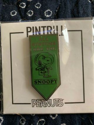 Sdcc 2019 Pintrill Peanuts Snoopy Astronaut All Systems Are Go Green