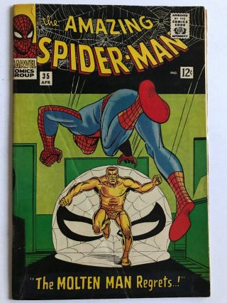 Spider - Man 35 — Marvel 1966 — 2nd Molten Man