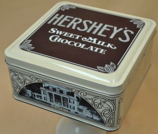 Metal Tin Can Container Christmas Gift Box And Lid Hershey 