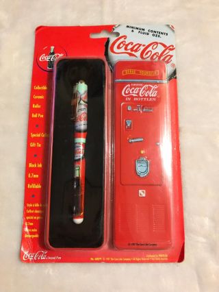 Coca - Cola Collectible Roller Ball Pen With Tin Case.  1997